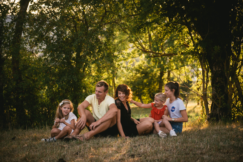 Famille photographiée à Manosque